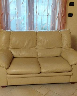 Divani in ecopelle e tavolino