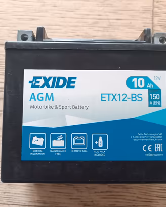 Batteria Moto Nuova ETX12-BS (YTX12-BS) 12V 10Ah