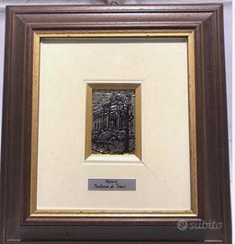 Quadro con fontana di Trevi in argento 800