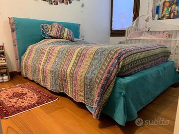 letto contenitore una piazza e mezza con materass