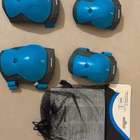 Kit protezioni bici bambino 1-5 anni XXS azzurre