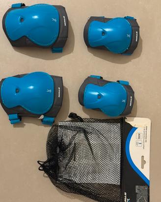 Kit protezioni bici bambino 1-5 anni XXS azzurre