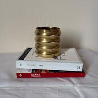 Vaso in ottone vintage di design kaleb fli Ghidini
