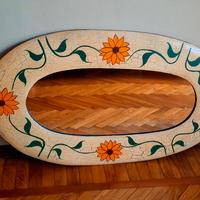 specchio etnico con fiori da appendere