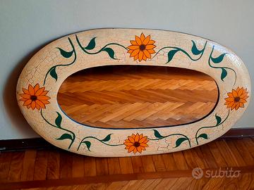 specchio etnico con fiori da appendere