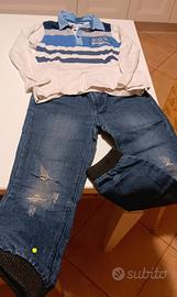 jeans 8 ,9anni e polo chicco8anni