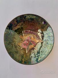 Pietro Melandri Faenza-Piatto ceramica gallo 18cm