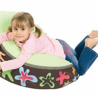 DOOMOO Pouf Seat Splash Multi Lime