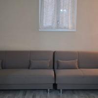 2 divani letto contenitore nuovi in tessuto uguali