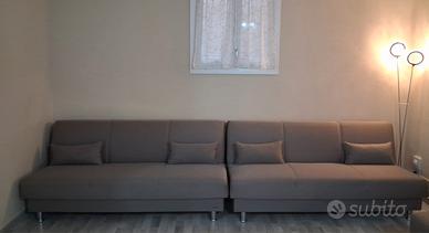 2 divani letto contenitore nuovi in tessuto uguali