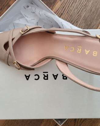 Slingback Barca in pelle
