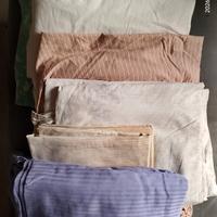 Lotto lenzuola usate cotone per cucito/stracci