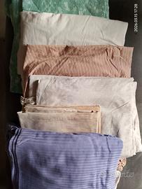 Lotto lenzuola usate cotone per cucito/stracci