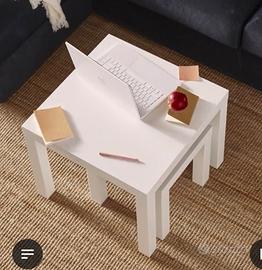 2 Tavolinetti Ikea LACK Tavolino, bianco, 55x55 cm