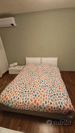 Letto Matrimoniale con raffinata testata in pelle