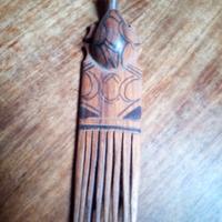 PETTINE ETNICO con tartaruga in legno NUOVO