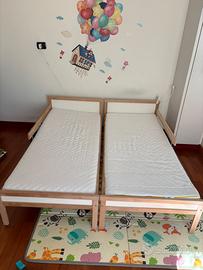 Letto ikea SNIKLAR e materasso UNDERLIG