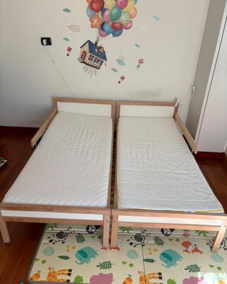 Letto ikea SNIKLAR e materasso UNDERLIG