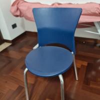sedie  blu cucina