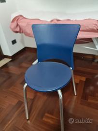 sedie  blu cucina