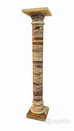 Colonna piedistallo vintage in onice - altezza 98c