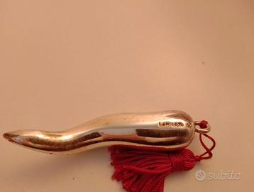 Corno portafortuna in argento