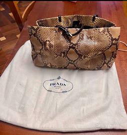 Borsa Prada vintage in pitone – Beige