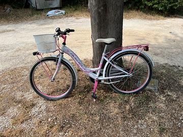 Bicicletta adriatica bambina rosa e bianca