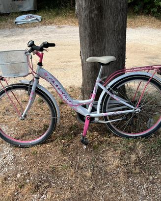 Bicicletta adriatica bambina rosa e bianca