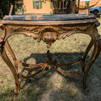 consolle oro e marmo