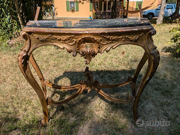 consolle oro e marmo