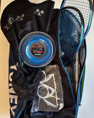 Tennis Yonex racchette + borsone (12) + accessori