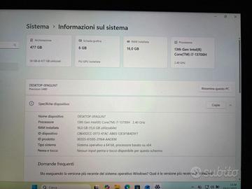 Dell precision 5480 i7-13700H/16GB/512gb/RTXA1000
