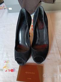 décolleté donna Gucci tg 36,5 in camoscio 