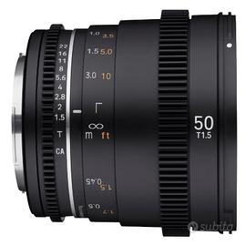 Obiettivo Samyang Vdslr 50mm mkii con attacco Sony