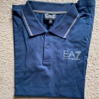 Polo maniche corte blu Armani