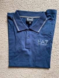 Polo maniche corte blu Armani