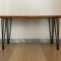 Panca in legno massello con gambe forcina