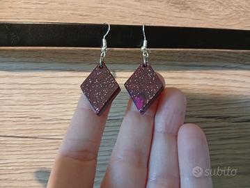 orecchini in resina