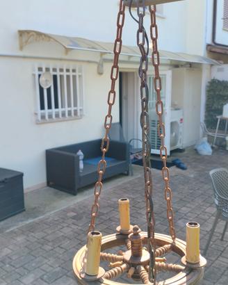 lampadario rustico