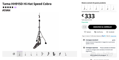 Tama HH915D Hi-Hat Speed Cobra