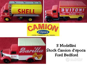 3 Modellini Camion D'epoca Ford Bedford