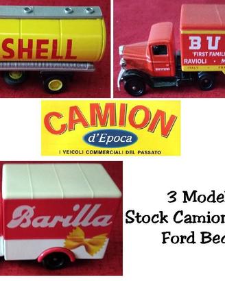 3 Modellini Camion D'epoca Ford Bedford