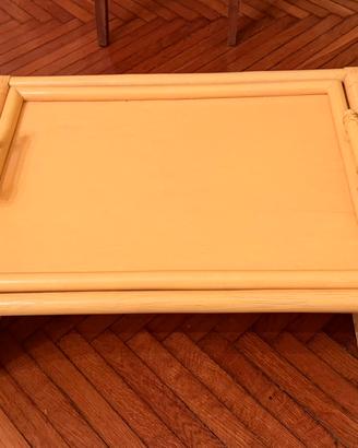 Tavolino da letto vimini vintage
