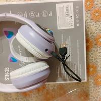 Cuffie wireless gattina rosa