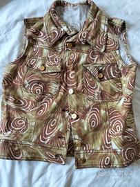 Gilet Denim Unisex Vintage Tie-Dye (8-10 Anni / 13