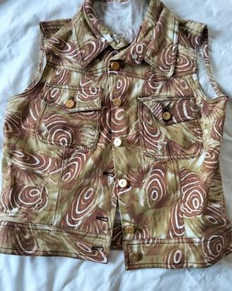 Gilet Denim Unisex Vintage Tie-Dye (8-10 Anni / 13