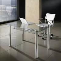 Scrivania da ufficio con piano in vetro temperato