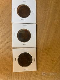 5 centesimi 1861, 1862. 10 centesimi 1893