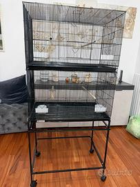 Voliera per uccelli doppia gabbia